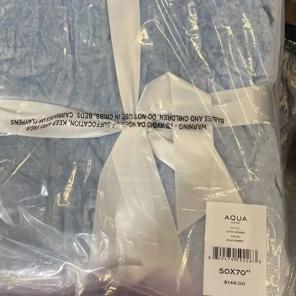 Aqua 50 X 70 VELVET OMBRE. - Picture 3 of 3